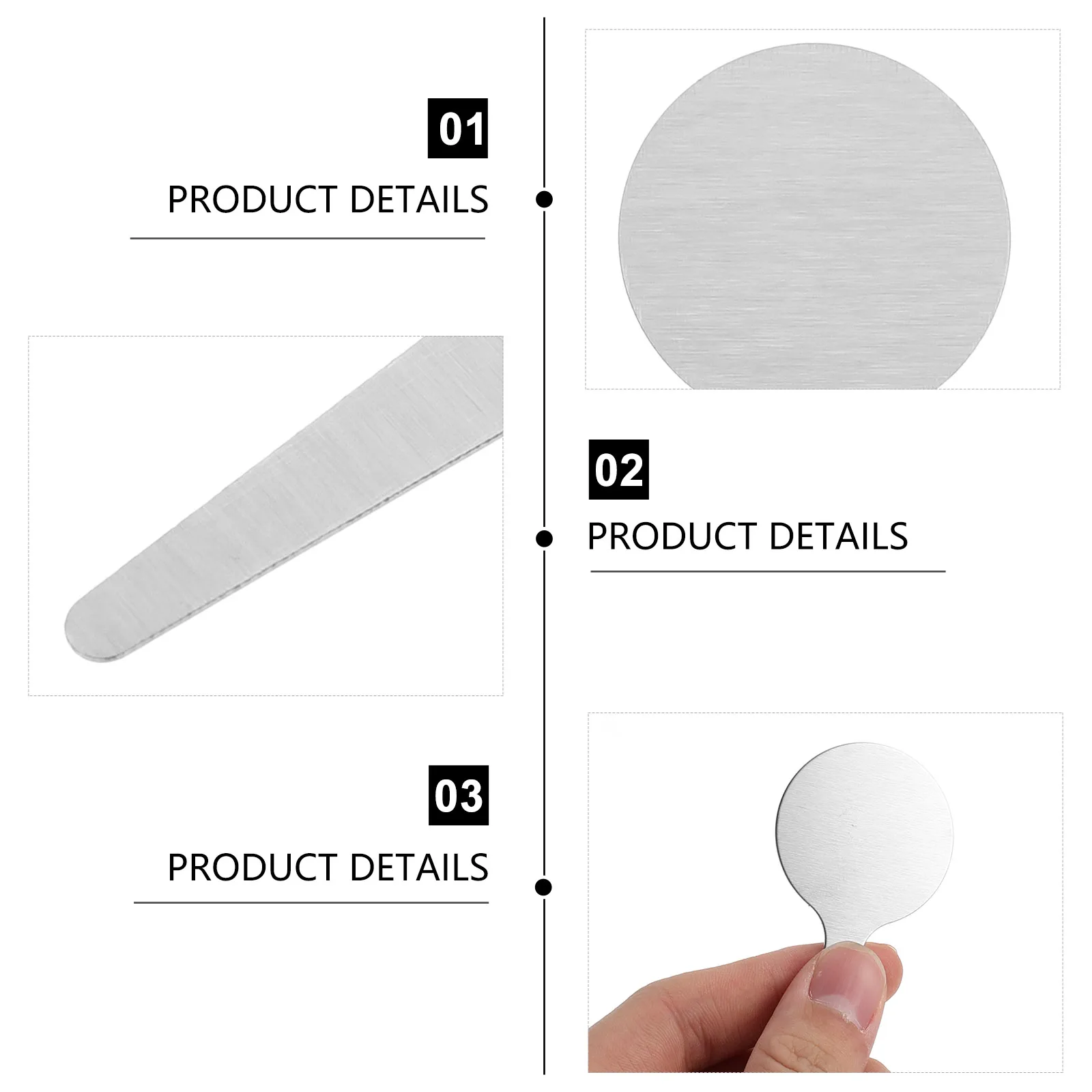 

50pcs Plant Labels Round Stainless Steel Gardening Tags Reusable Small Succulent Identifier Marker for Plants