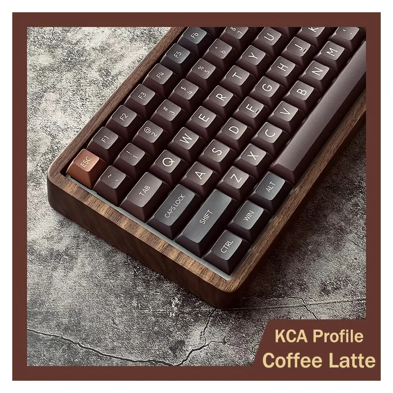 140 Keys Coffee Latte Keycaps KCA Profile Key Caps PBT Dye Sublimation Keycap For Cherry MX Switch Mechanical Keyboard
