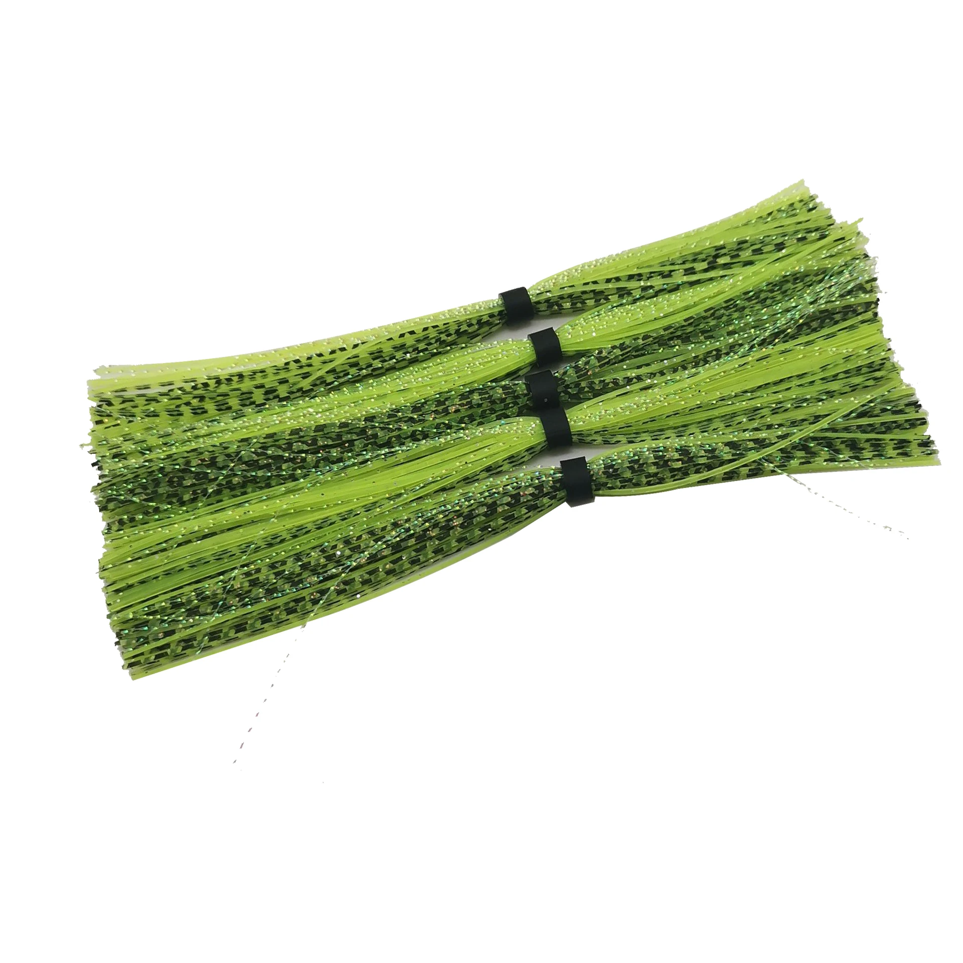 5 bundles/lot 44 strands Silicone skirt Rubber skirt fishing lure fishing accessories Flashabou Holographic Tinsel Crystal Flash