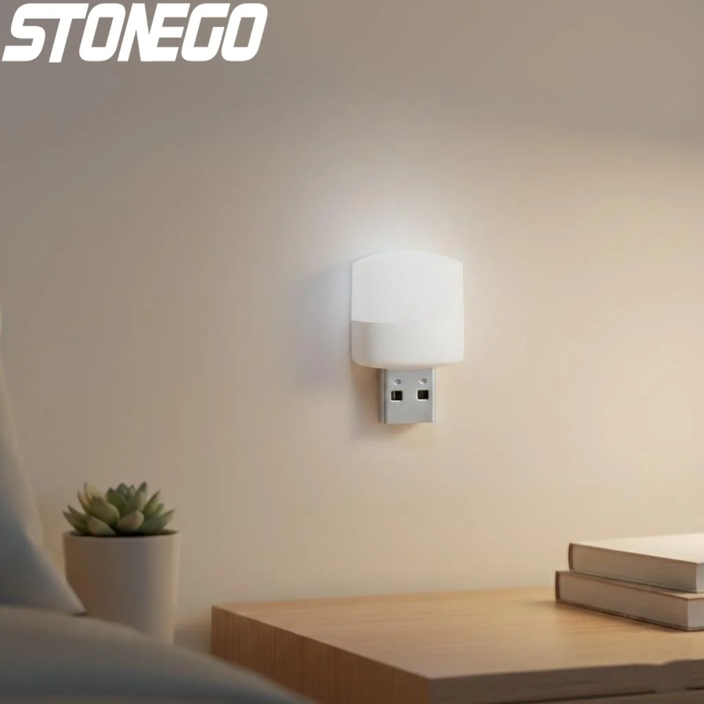 

USB LED-лампа для защиты глаз, маленькая круглая ночная лампа, портативное зарядное устройство для компьютера и мобильных устройств