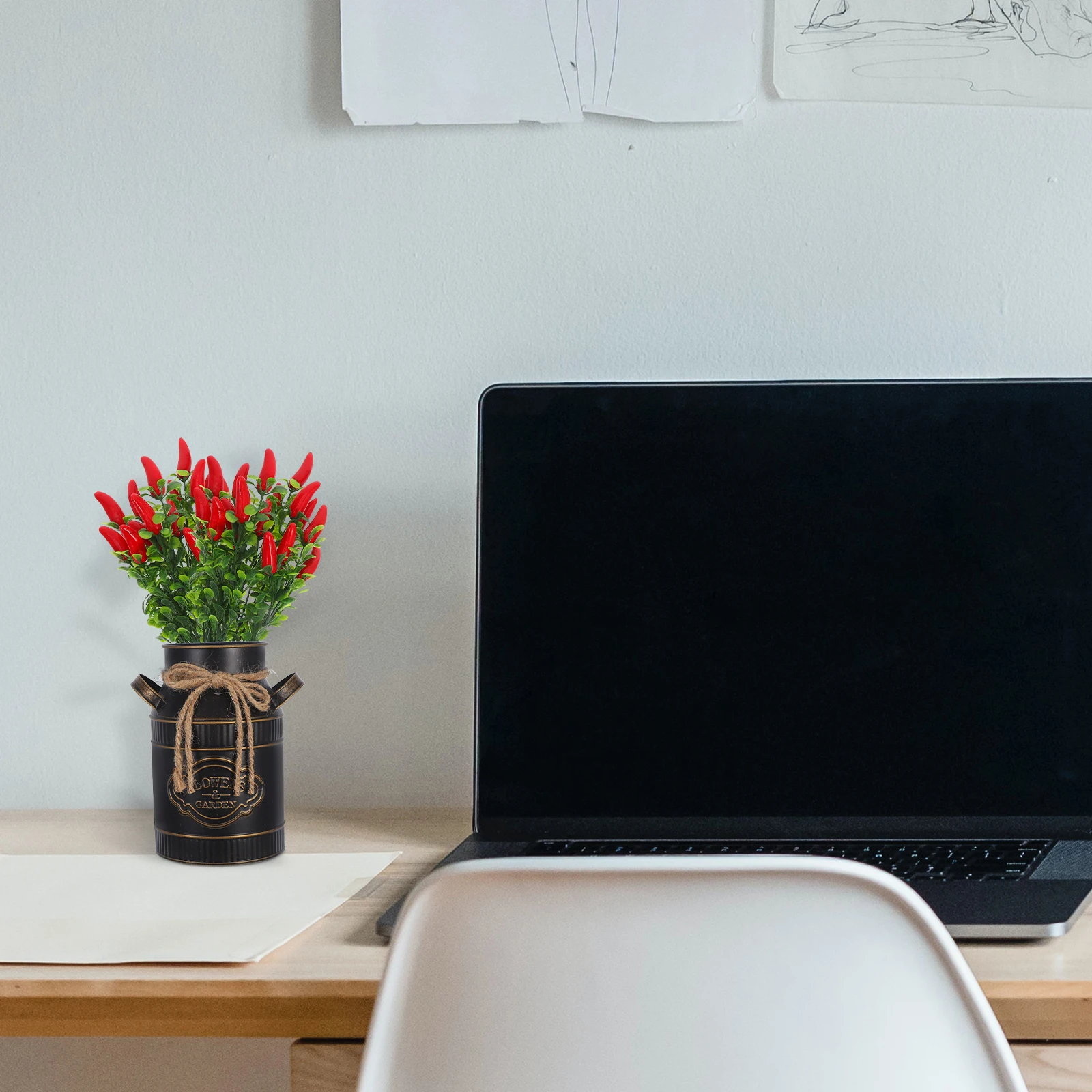 

10Pcs Artificial Pepper Bouquet Faux Chili Bunch Red Fruit Branches for Home Office Party Decor Lifelike Simulation Vegetables