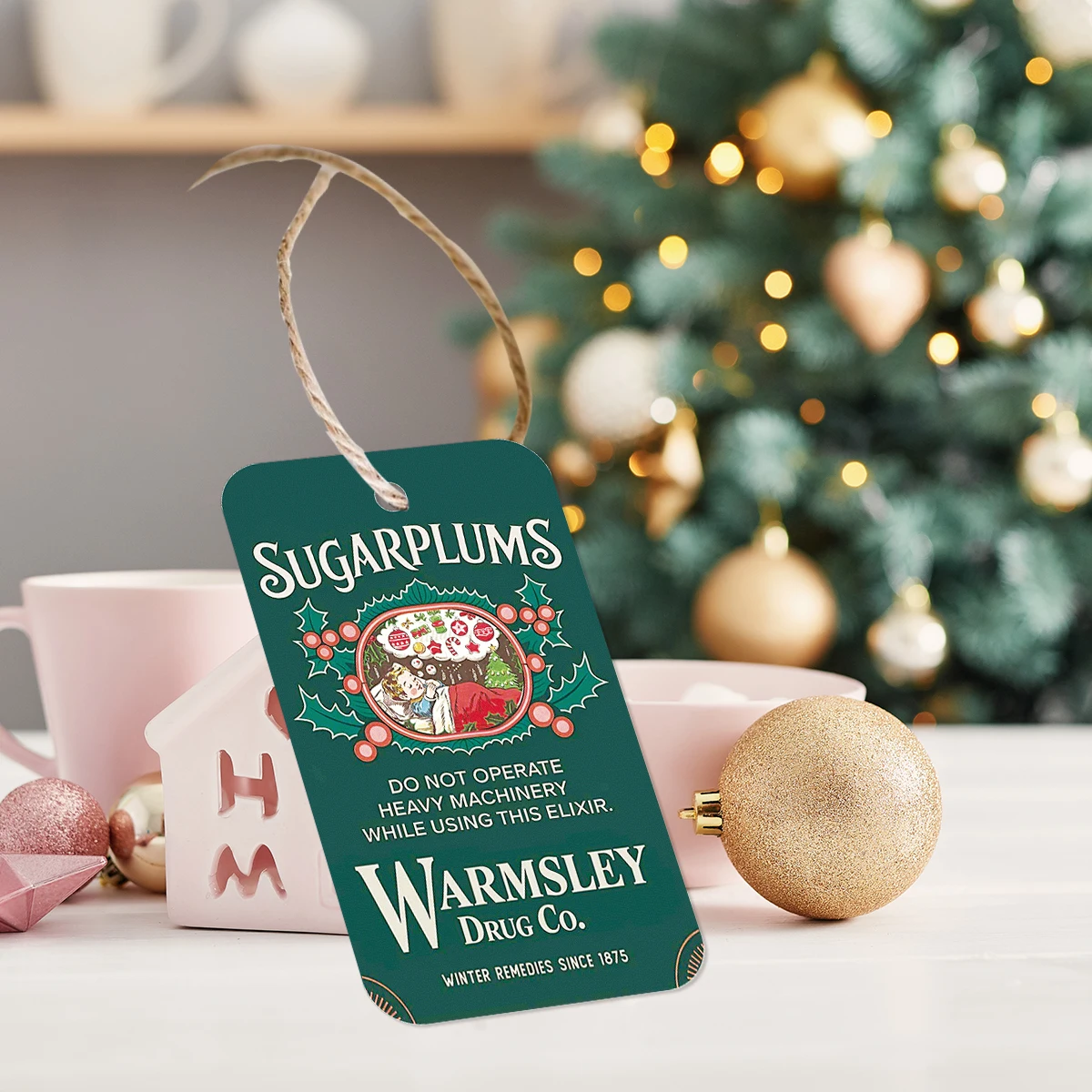 50 Stück Weihnachts-Hängeetiketten mit Seil, für Geschenkverpackungsbeutel, frohe Weihnachtsbäume, Dekoration, Heimparty, Feier, DIY-Dekoration – Detail 4