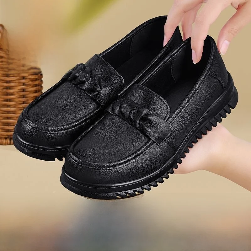 Anti-Slip Kitchen Shoes Women's Stand for a Long Time Not Tired Footwear Black for Work Wear-Resistant Casual Comfortable Loa...