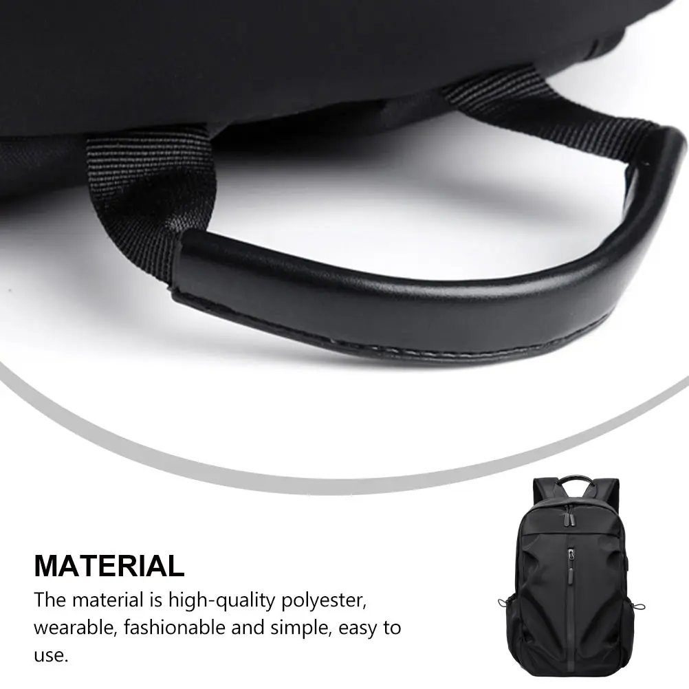 

Men'S Backpack Fashion Simple Storage Casual Schoolbag 14 Inch Laptop Cell Phone Id Polyester Lightweight Breathable Shoulder