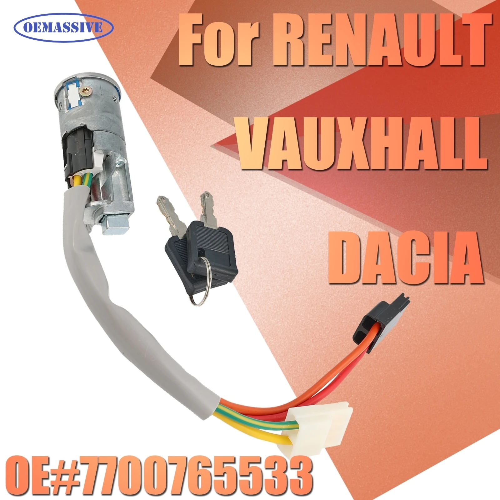 עבור rault rafic clio vauxhall viaro nissan star interstar dacia logan 2004-2015 סנדרו מתג הצתה starter & 2 מפתחות