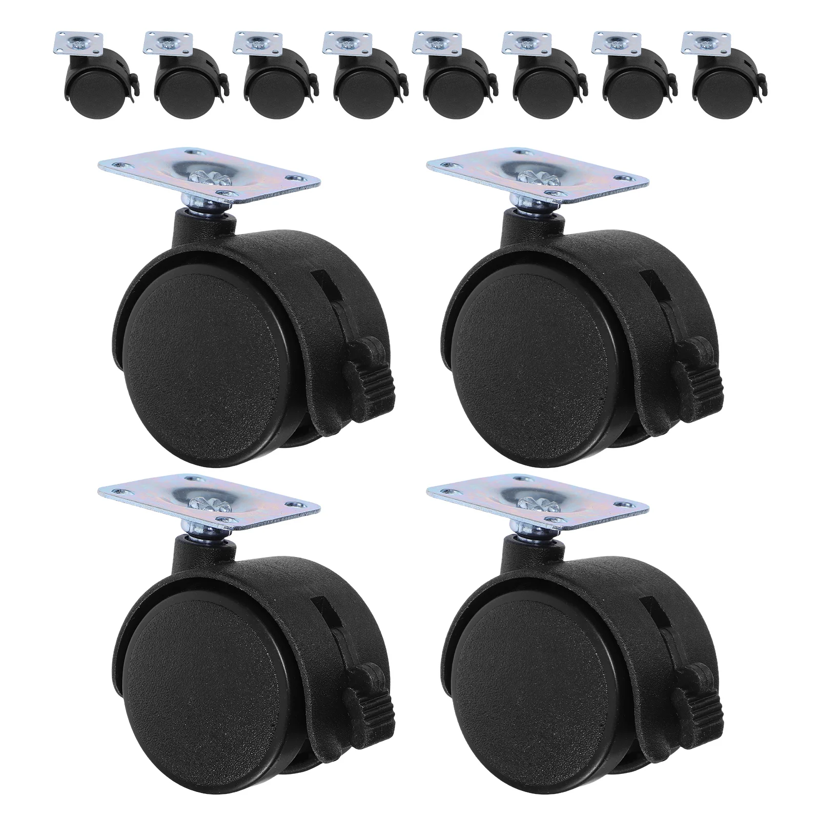 12 Pcs Caster Wheels Furniture Swivel Casters Rolling Chair Replacement Office Desk