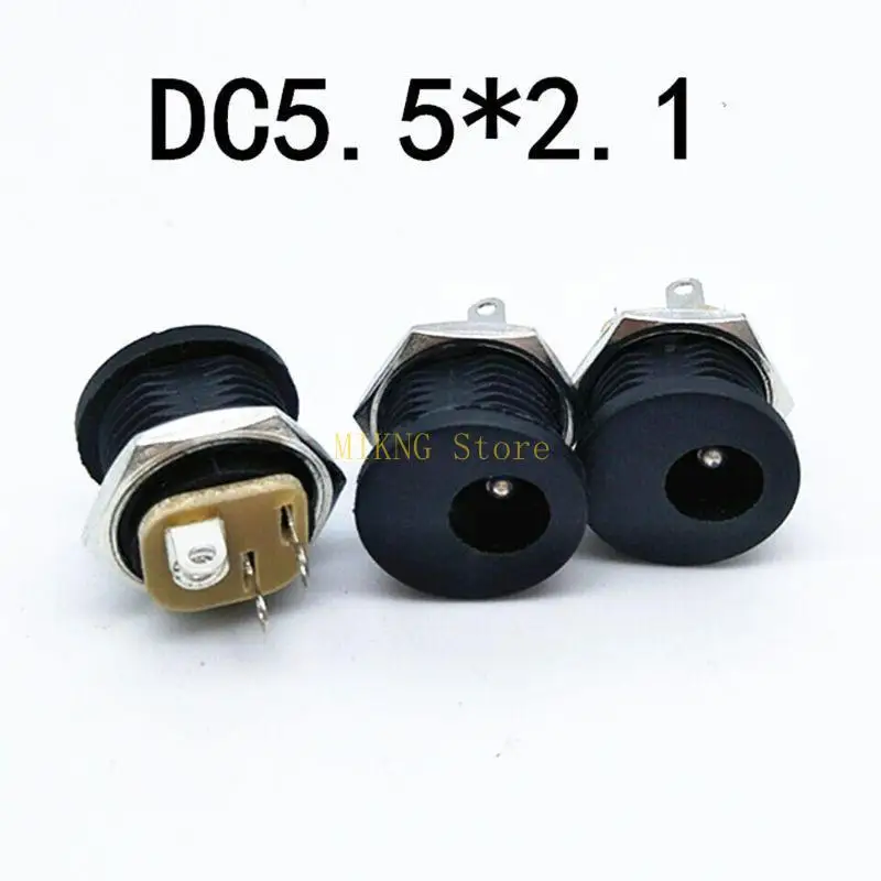 10 Pairs Male+Female 2.1x5.5MM for DC Power Plug PCB Panel Mount Connector best sale