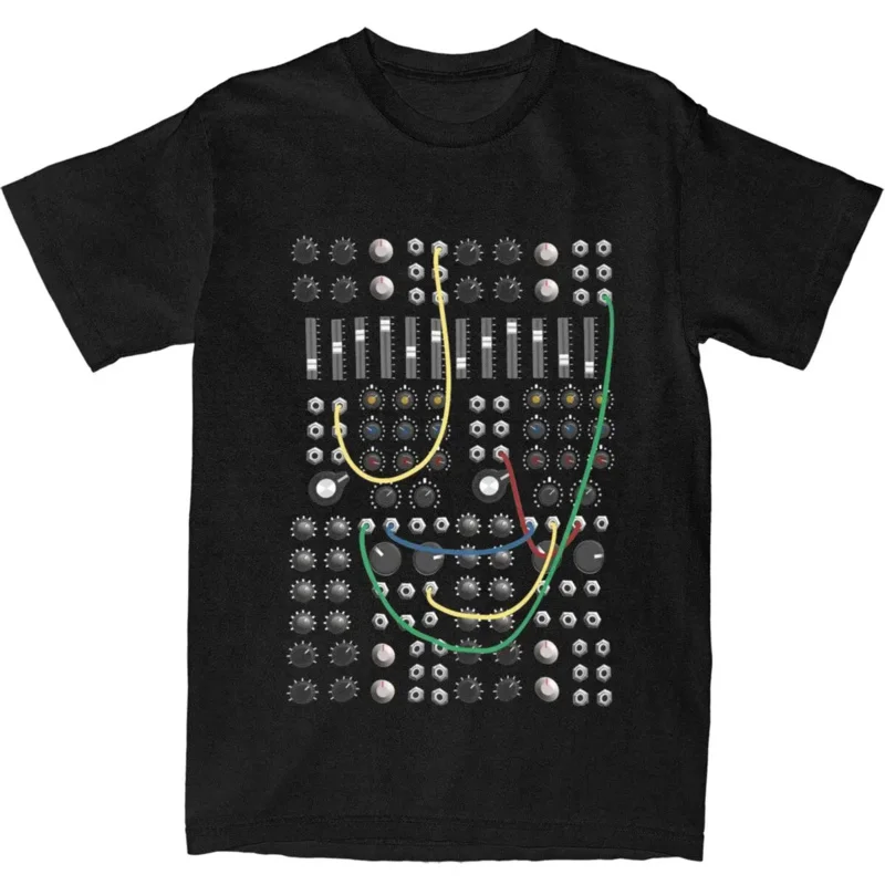 

Modular synthesizer electronic music apparel t shirt for men women tee DJ beatmaker synth player graphic printing shirt clothing