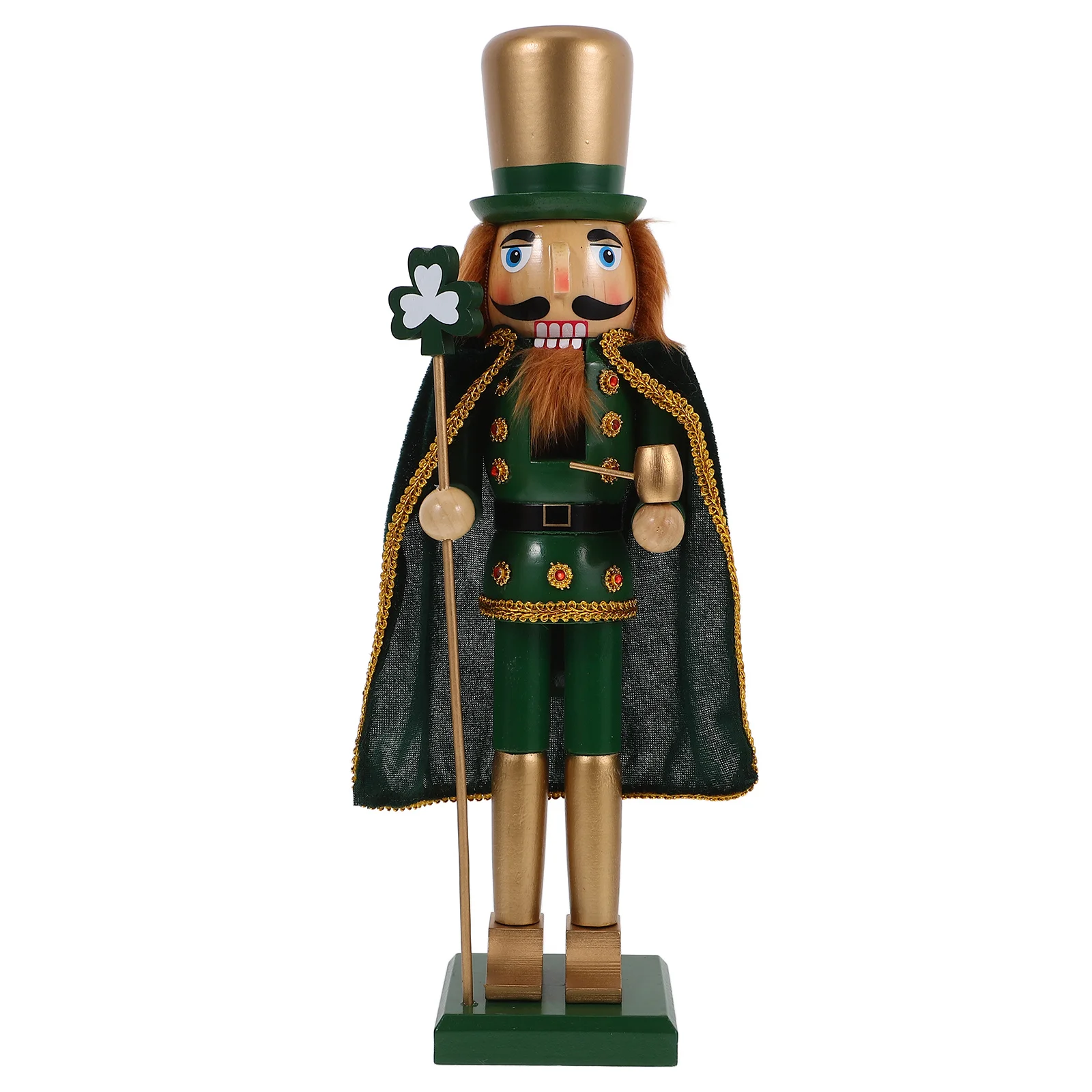 

Wooden Nutcracker Christmas Decor Cute Xmas Nutcracker Classic Holiday Display Tabletop Cabinet Ornament Reusable Festive