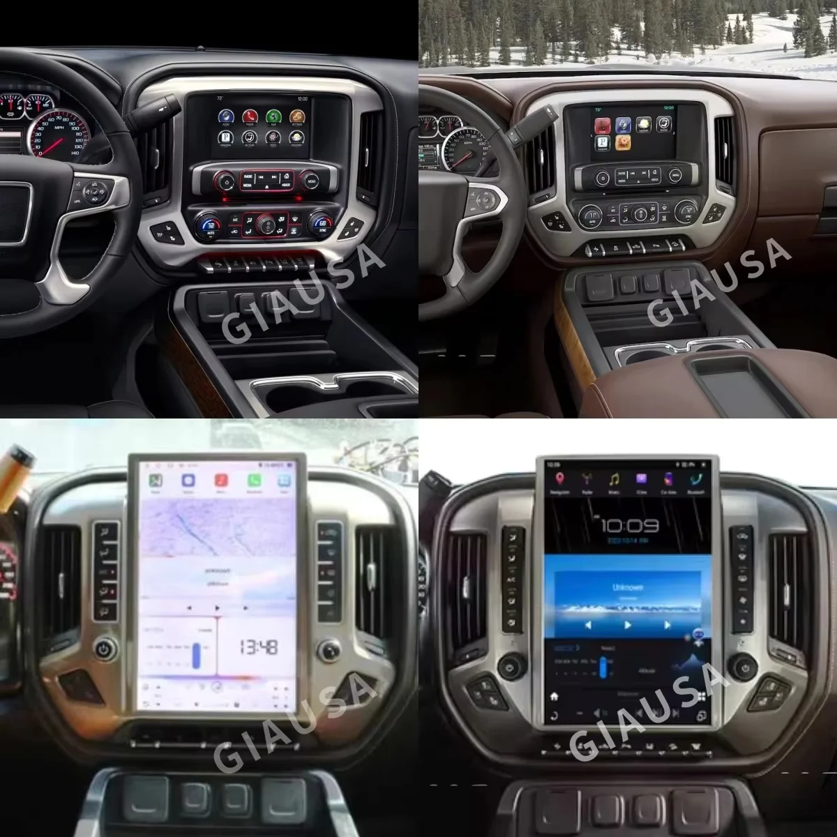 Android Carplay Auto Radio For GMC Sierra 1500 / 2500 3500 HD 2014-2019 Car Stereo Multimedia Player 15.6