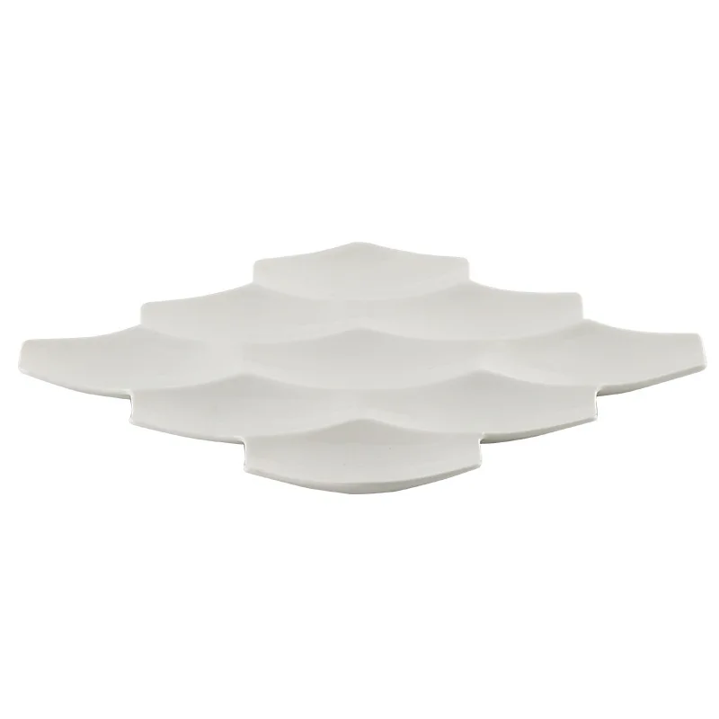 

club multi-flavor cold plate combination tableware pure white irregular hot pot characteristic Chaoshan fine dish plate