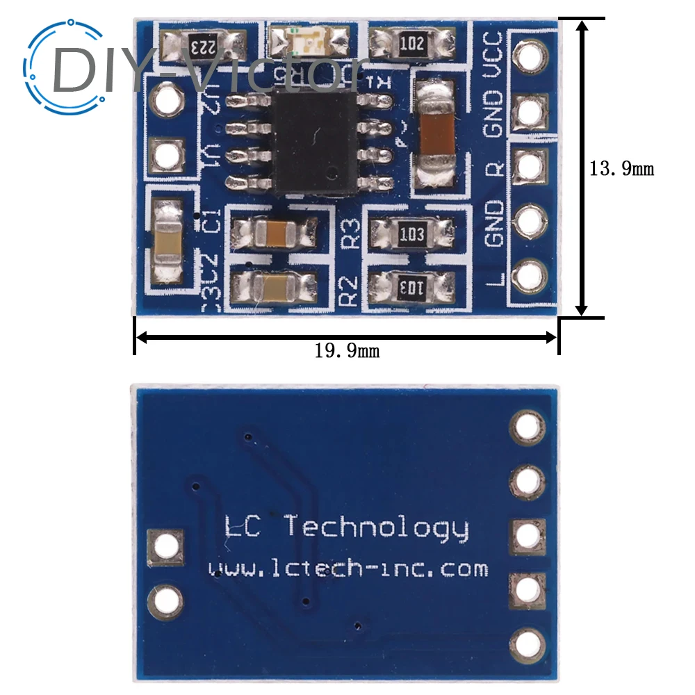 1pcs/lot Super Mini HXJ8002 Audio Power Amplifier Board Mono Channel Voice low noise Amplifiers Module 2.0-5.5V Replace PAM8403