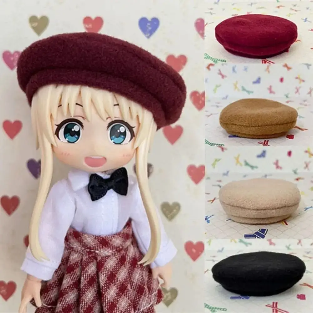 Changing Clothes 1/12 BJD Doll Beret Hat Dress Up Miniature BJD Dolls Woolen Hat Mini Handmade Ob11 Doll Cap Doll Ornament