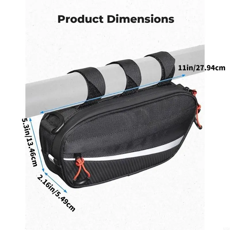 Motorcycle Handlebar Storage Bag, 600D Polyester Waterproof Handlebar Multi-purpose Motorbike Front Handlebar Bag X37F