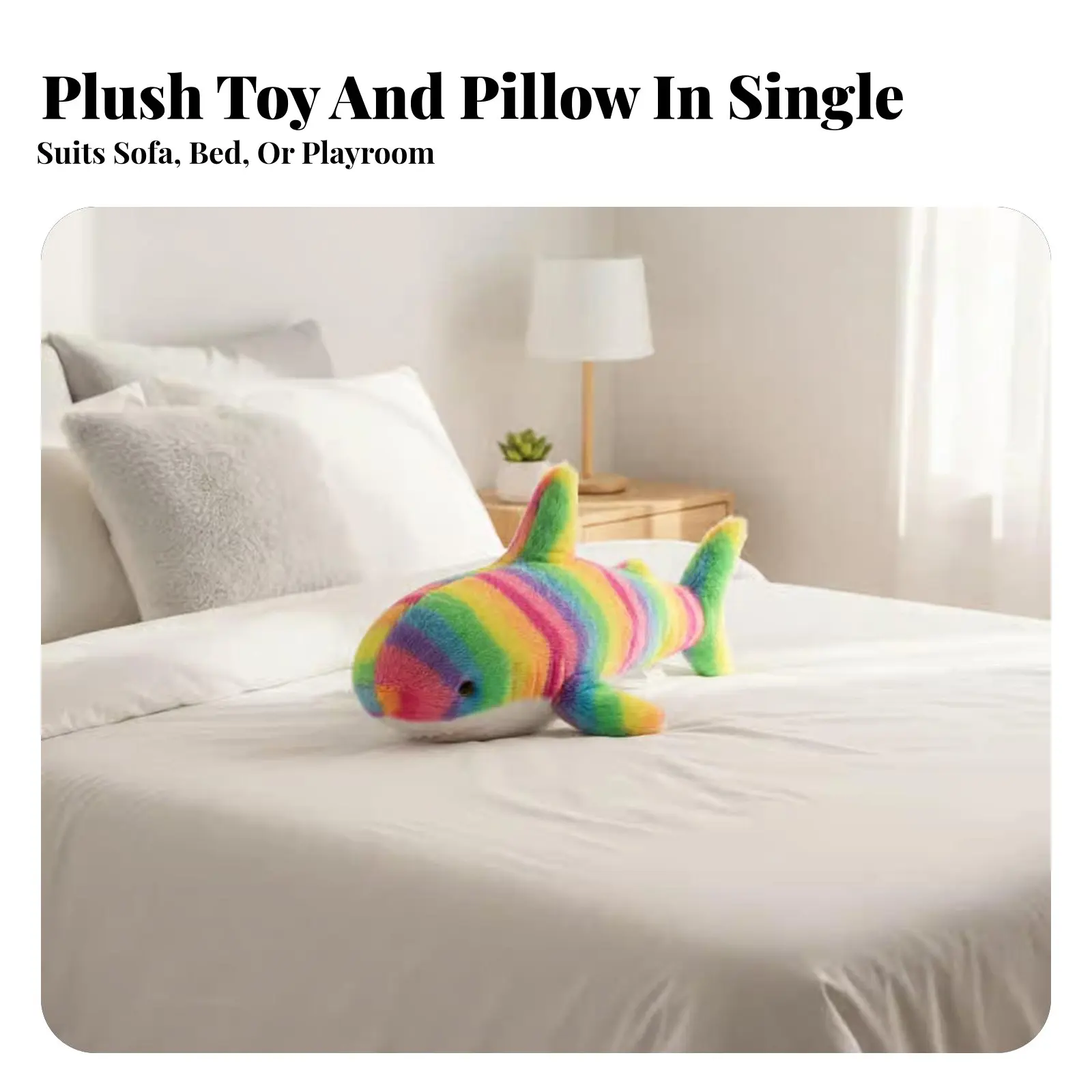 

Plush Doll, Rainbow Colors, Soft Stuffed Toy, Cute Pillow, Bed, Sofa, Children's Gift