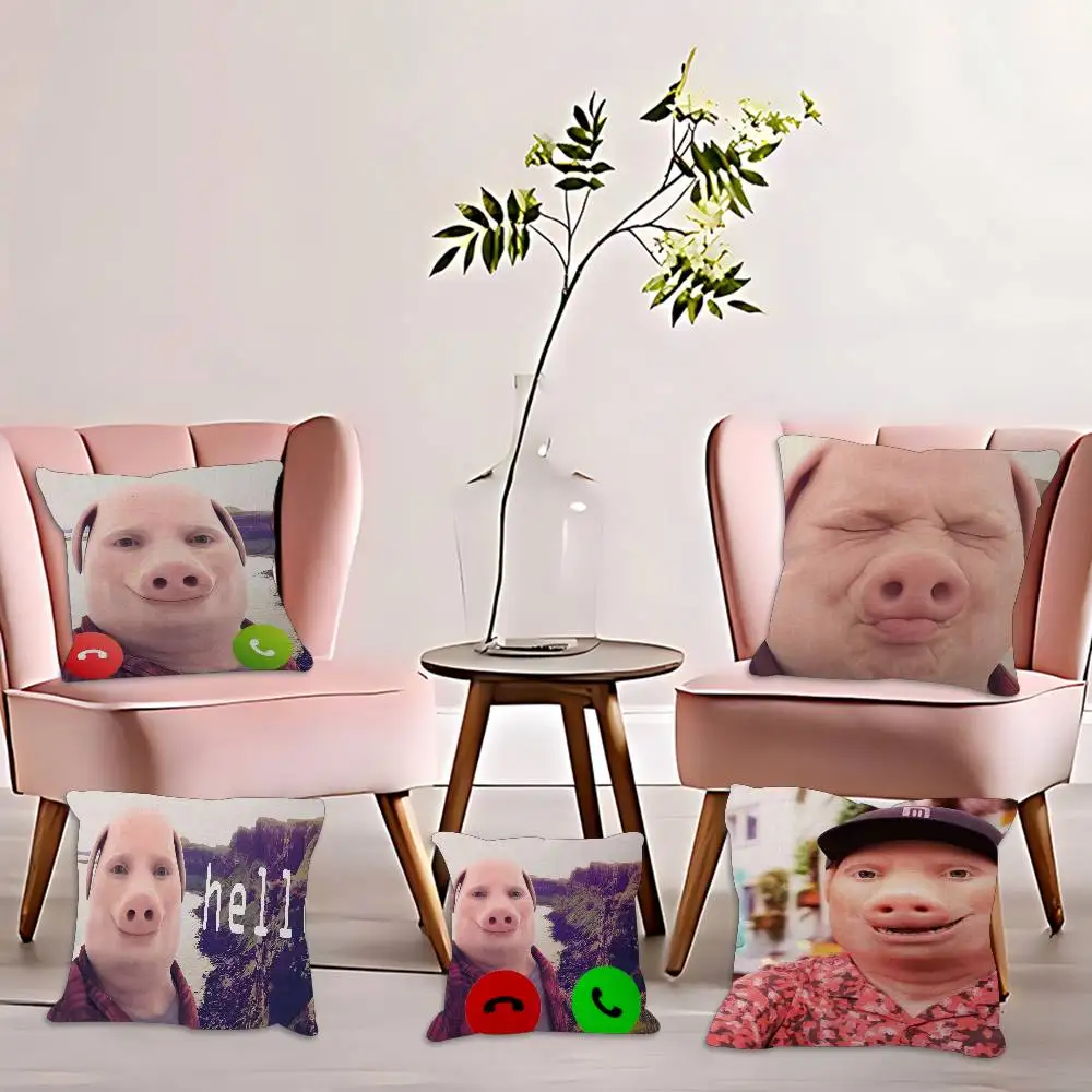 John Pork Is Calling Answer Call Phone Personalized Pillow Cover Bedroom Wild Party Decor Pillowcase kid Birthday shower Gift