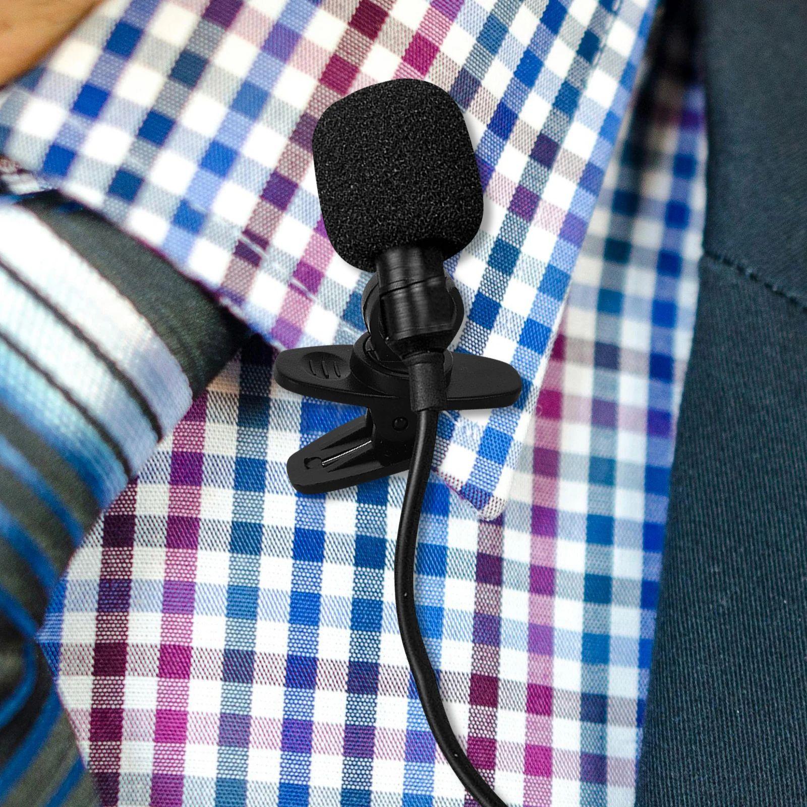 

10pcs Microphone Clips for 8mm Mics Black Color Large Diameter Rotatable Design Secure Grip Lapel Accessories Shirt Clip