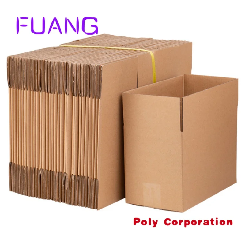 Custom  In Stock Custom Cardboard Custom with Logo Eco Friendly Brown Corrugated Cartons Shipping Mailer Bpacking box for small 