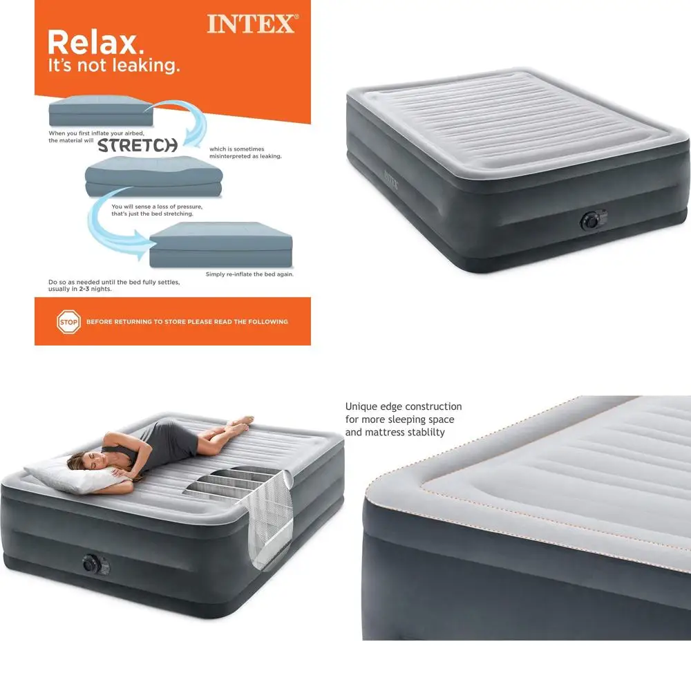 

Надувной матрас 22 High-Rise с насосом, грузоподъемность 600 фунтов, для путешествий и кемпинга