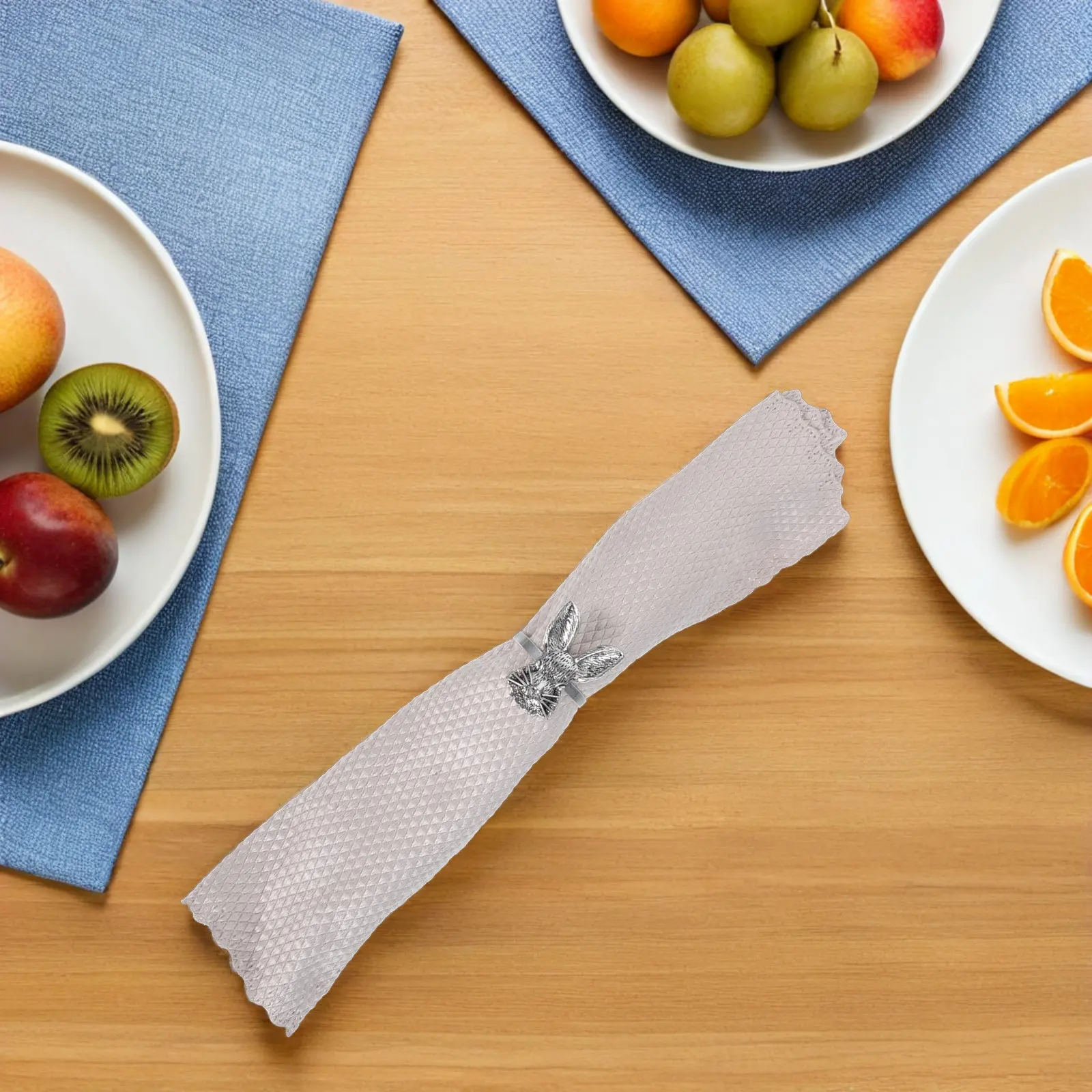 

12Pcs Metal Napkin Rings Bunny Serviette Rings for Easter Dinner Decorations Holiday Table Dinner Decoration Attracting