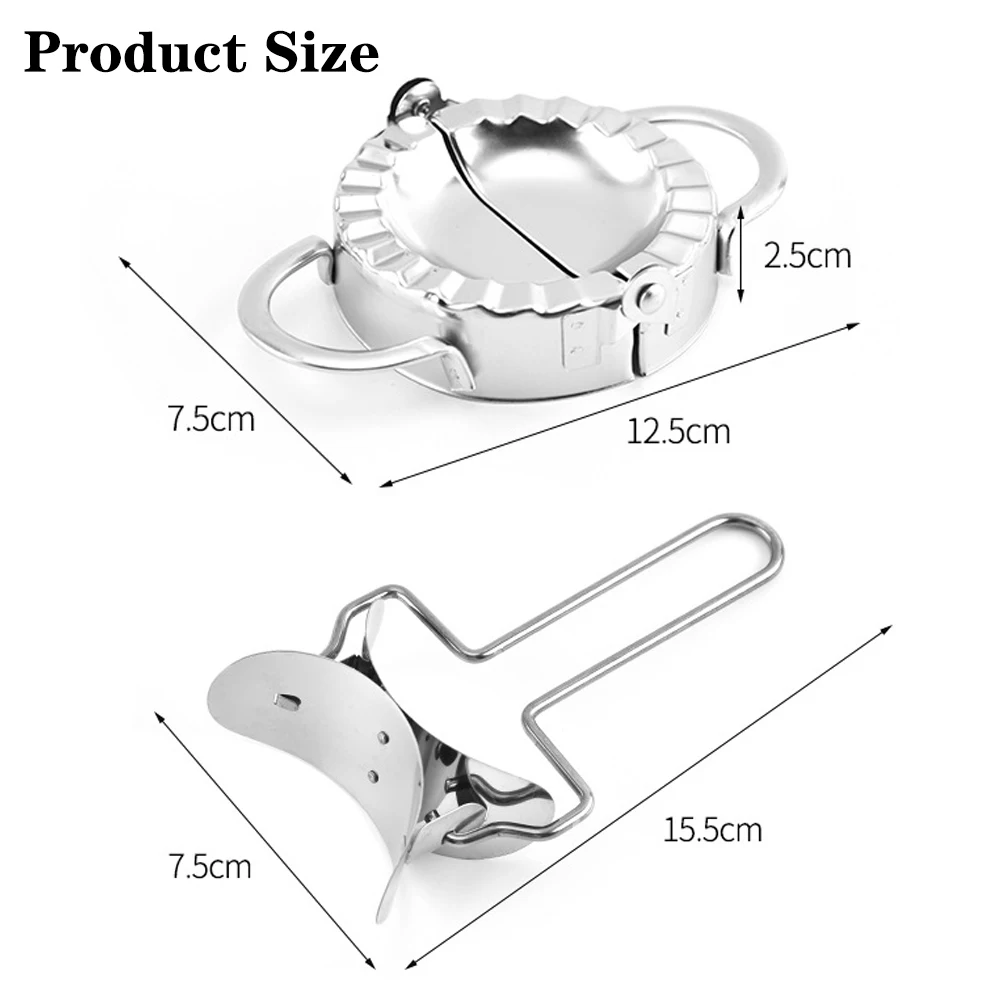 Stainless Steel Dumplings Tool Dumpling Mold Household Manual Press Kitchen Pastry Baking Dumpling Maker Accessories