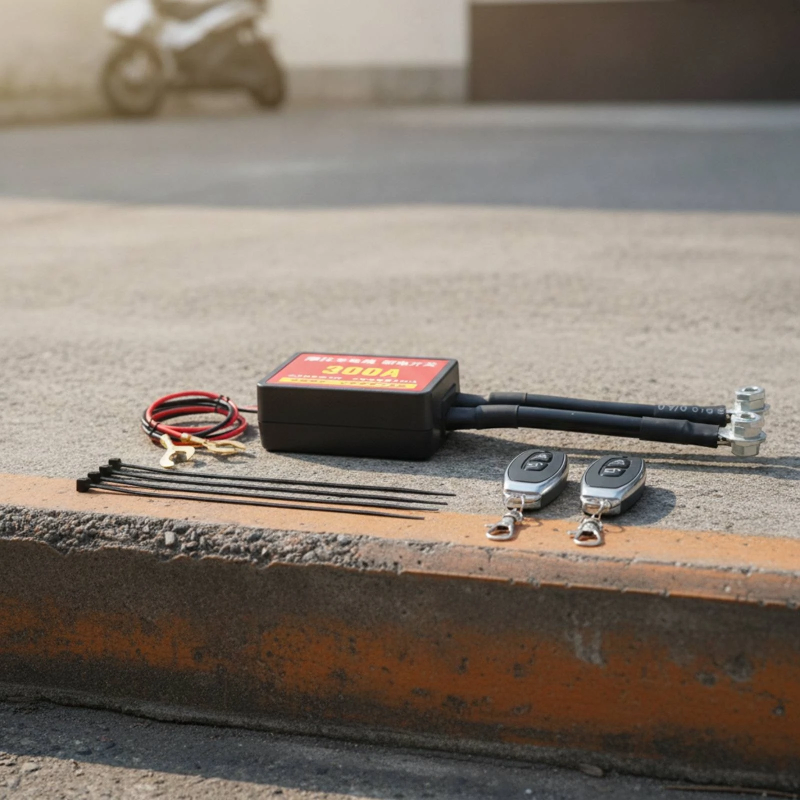 Motorcycle Battery Disconnect Switch 300A Battery Disconnect Switch with Circular Terminal Terminals Compact Easy to Install
