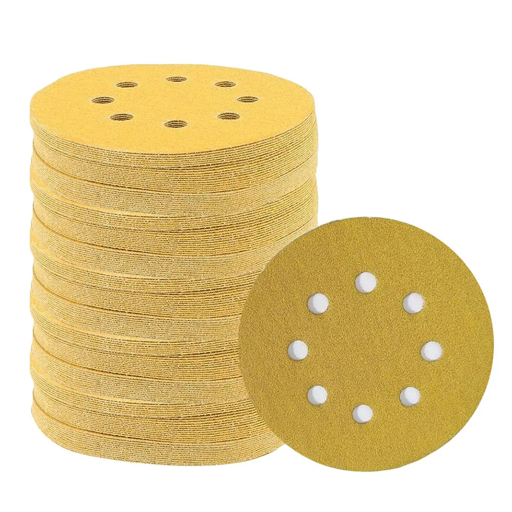 20 Pack 5 Inch 8-hole 125mm Sanding Discs Sanding Polishing Sandpaper For Polishing Random Orbital Sander Power Tools