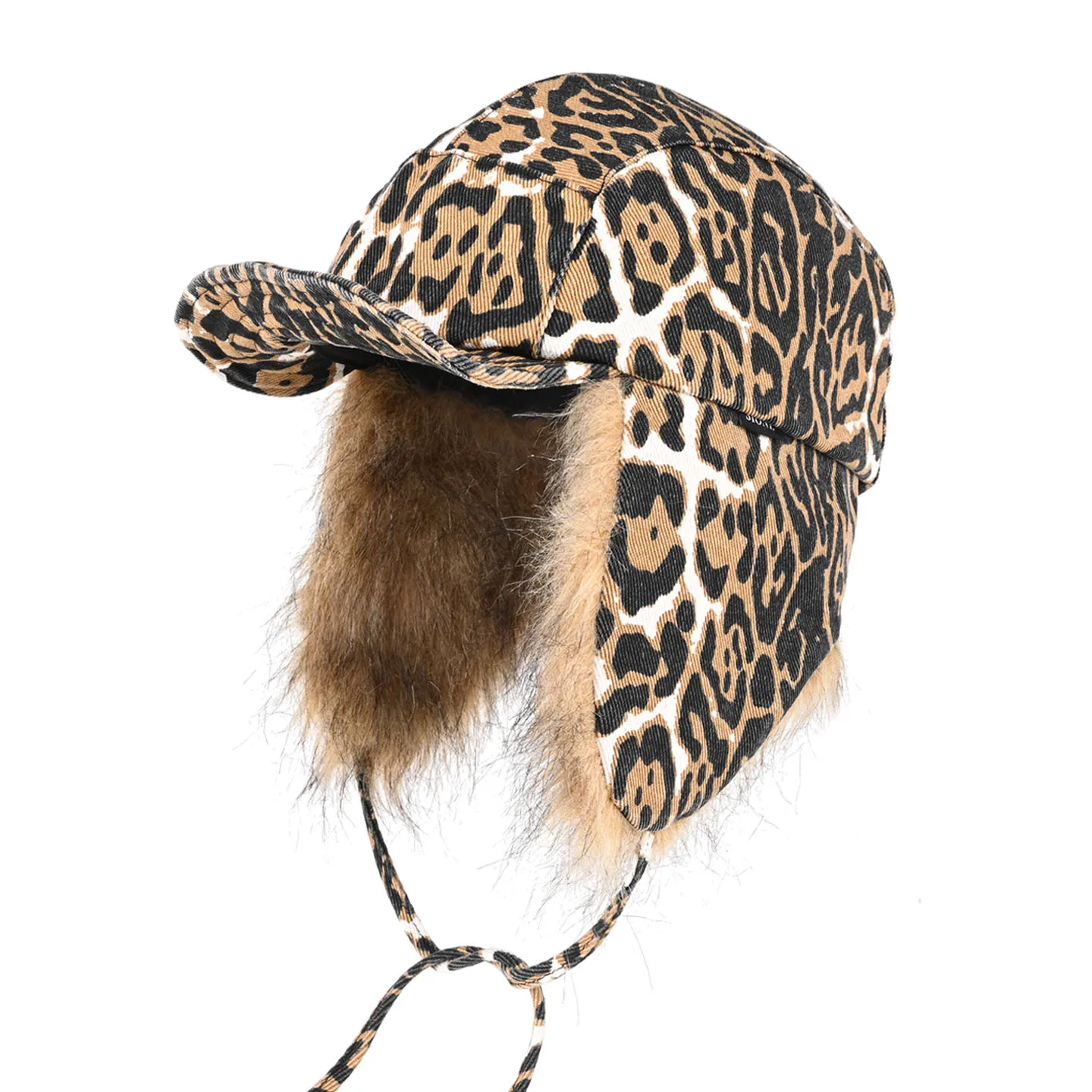 chapeau-de-chasseur-a-imprime-leopard-y2k-avec-bord-fausse-fourrure-oreilles-en-peluche-chapeau-d'hiver-ushanka-coupe-vent-chaud-chapeau-de-soldat-streetwear