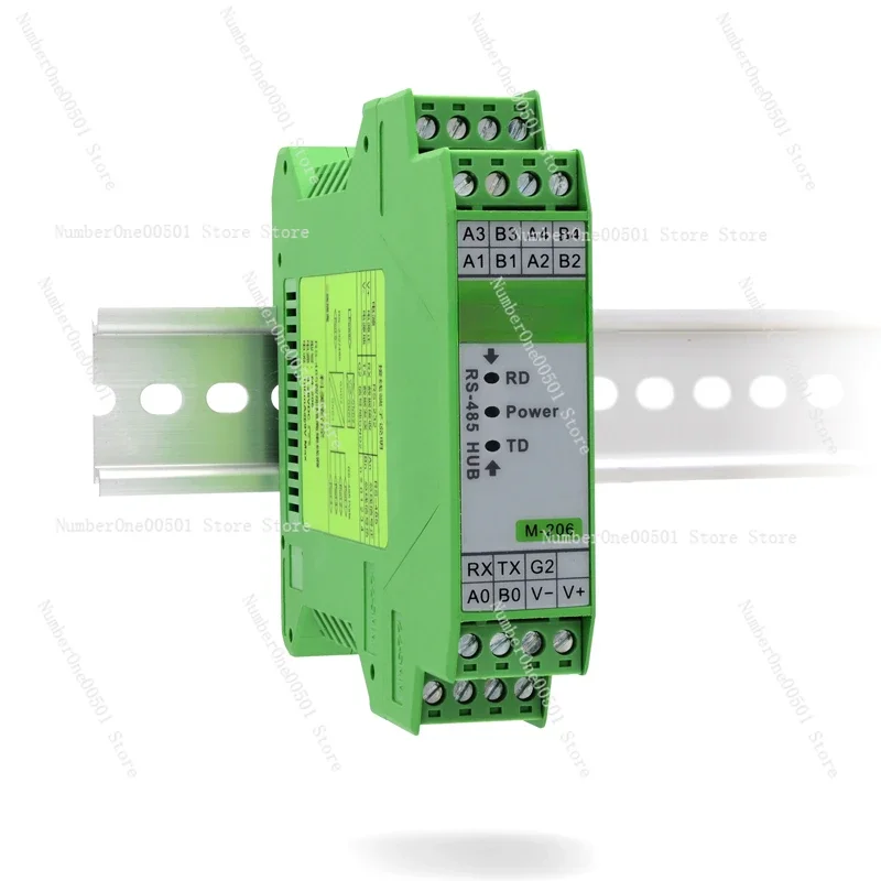 RS485 hub sharer 4 ports hub1 divided into 4 channels RS232/RS485 converter photoelectric isolation M-206