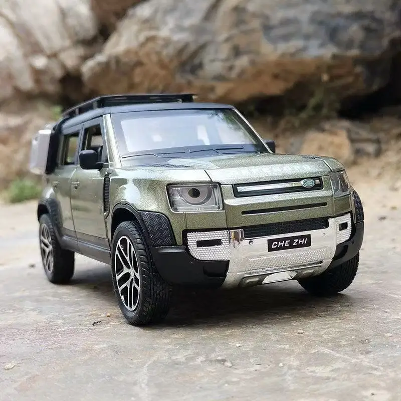 

1:24 Масштаб City Suv Land Defenders Rovers Металлическая модель со светом и звуком Литой под давлением автомобиль Внедорожник с откатным механизмом Игрушки из сплава
