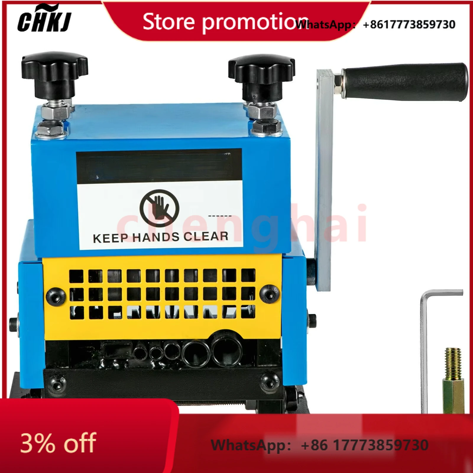 

CHKJ-2025NEWMulti Hole Scrap Cable Stripper Waste Wire Cable Stripping Machine