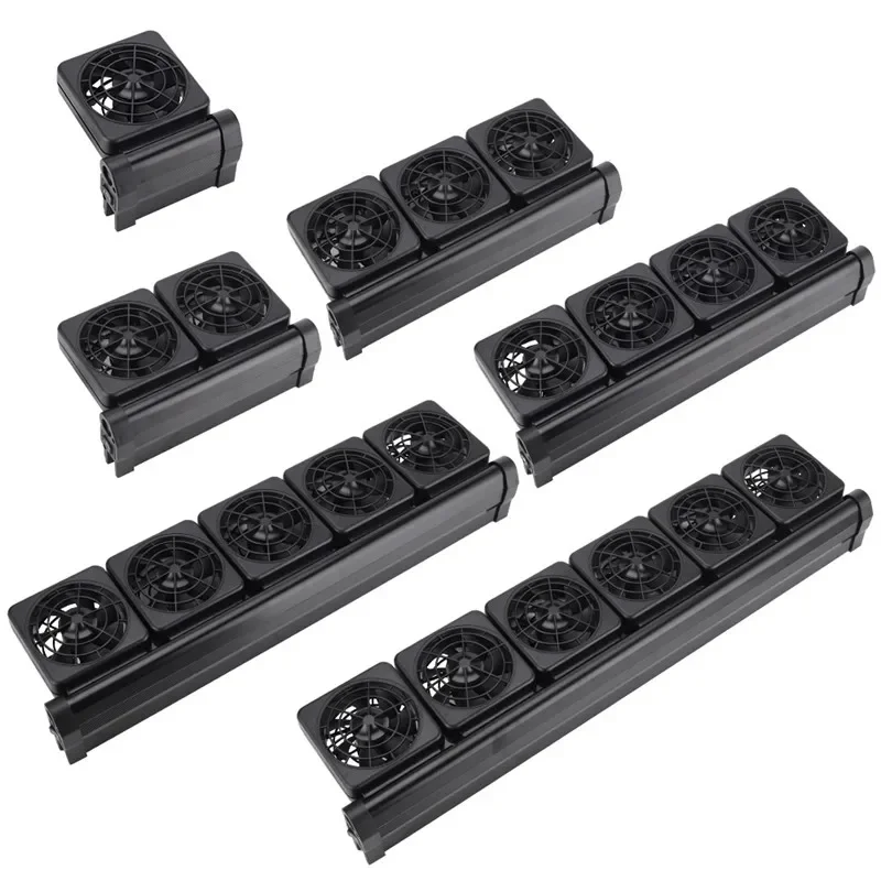 1-6 Heads 100V-240V Aquarium Cooling Fan Adjustable Aluminum Alloy Fish Tank Cooling Fan for Aquarium Fish Tank Chillers 어항 히터