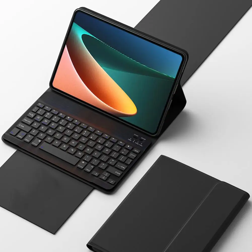 

﻿ for redmi Pad 2 Pro Case Wireless Keyboard Tablet Cover for redmi Pad 2 Pro Trifold Leaher Soft Back Stand Tablet Case V8X9