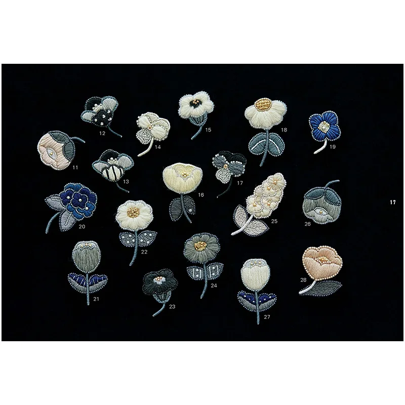 2 Projetos Transparente e Requintado Organdy Bordados Jóias + Flor Bordado Broche Bordado Livro Tutorial Básico