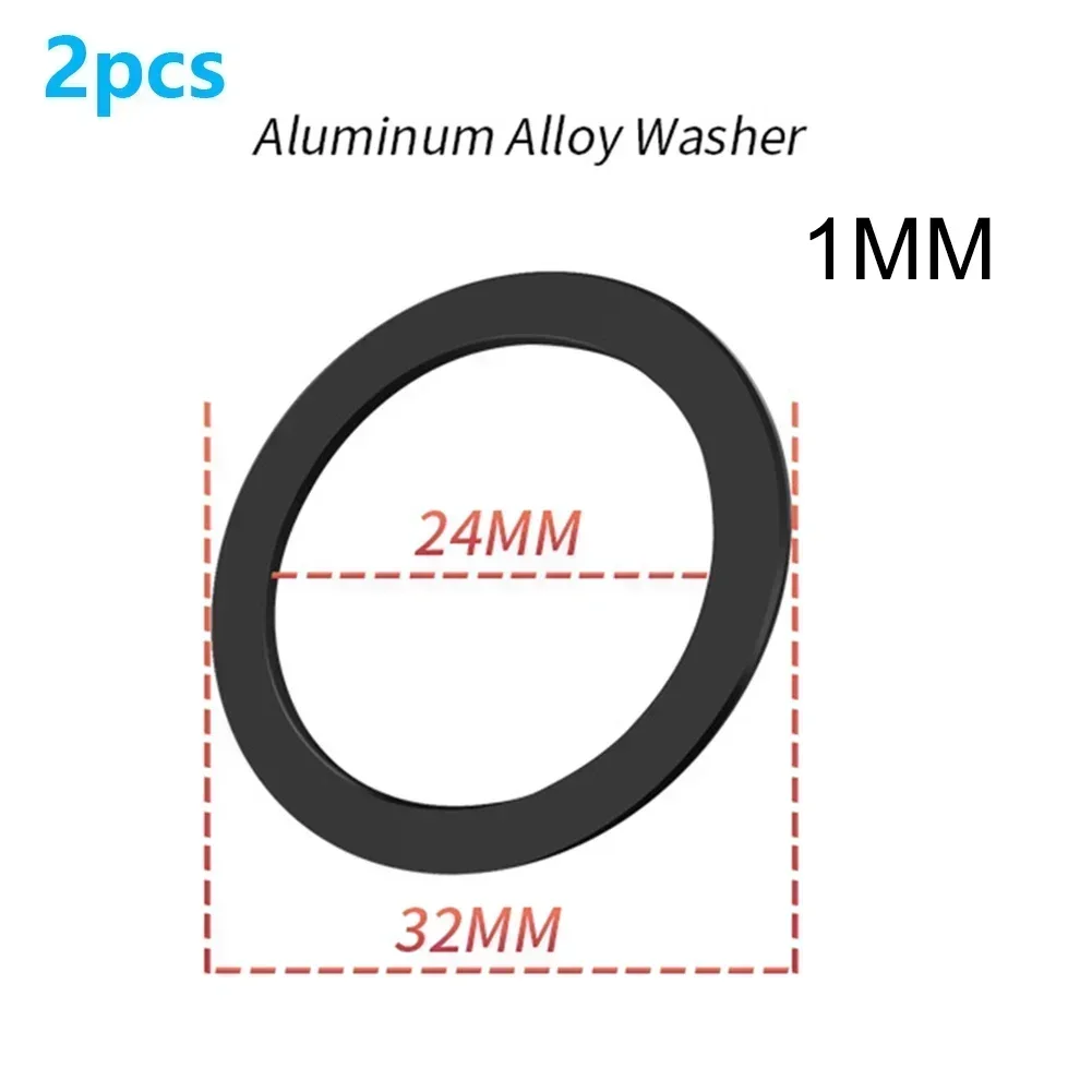 Bicycle Washer Spacer GXP 24mm Parts Replacement 1/2/3mm 2pcs Accessories For-Shimano Adapter Aluminum Alloy Axle Bike