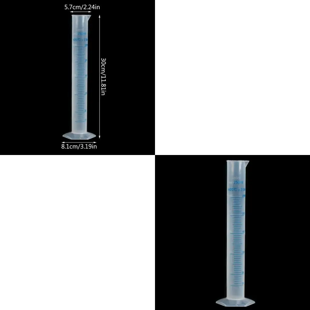 Measuring Cylinder Laboratory Test Graduated Liquid Trial Tube Jar Tool New