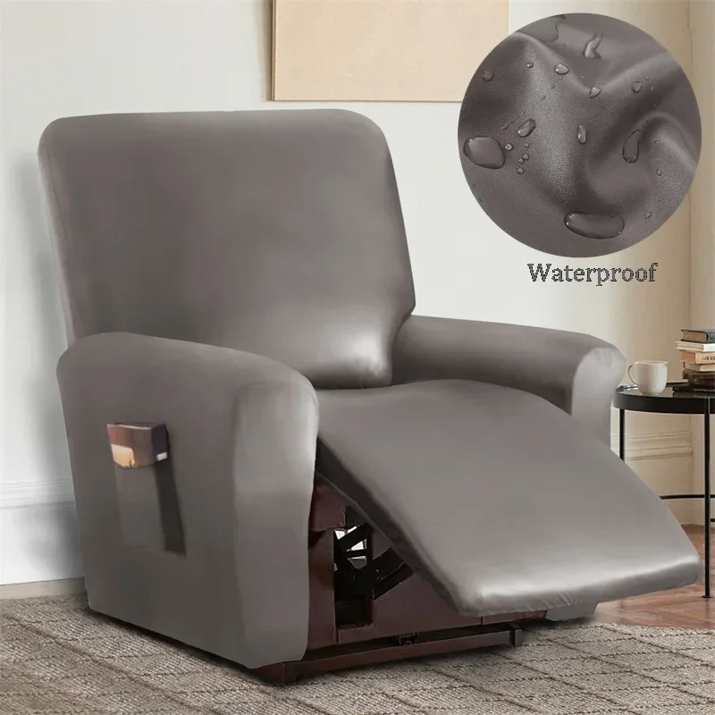 PU Leather Recliner Chair Cover Waterproof Relax Lazy Boy Armchair Slipcovers Reclining Sofa Covers Living Room Decor 1 Seat