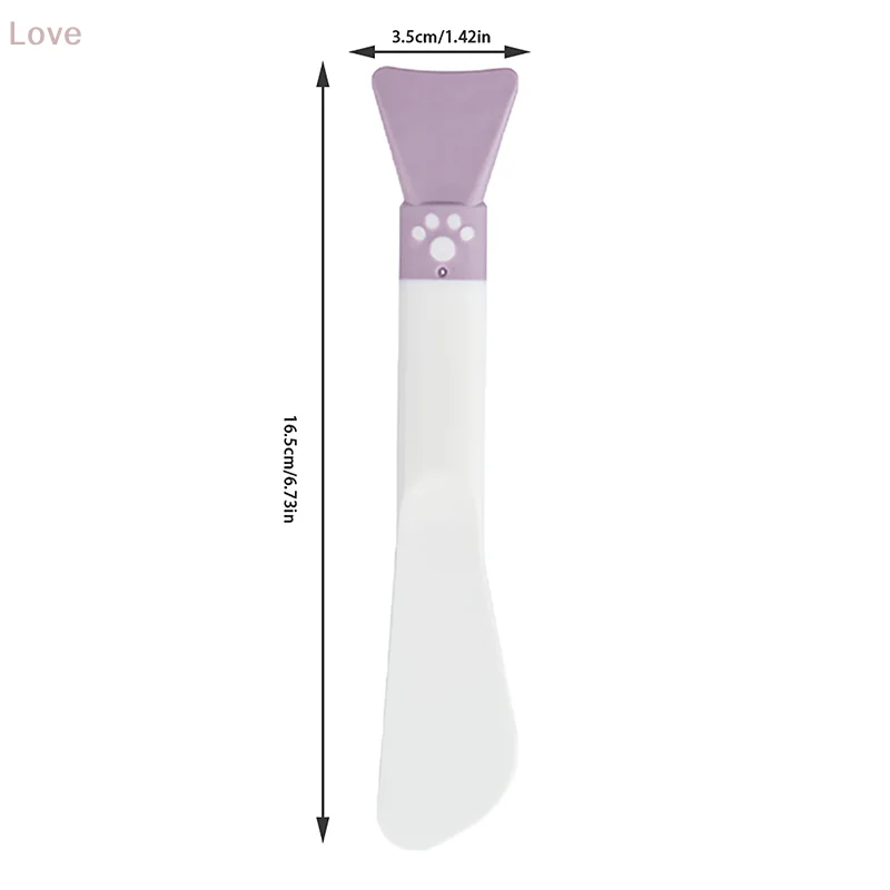 [L & P] 1 Uds. Cepillo de máscara de silicona con garra de gato, herramienta de belleza, ajuste de palo de máscara de doble cabeza, cuidado Facial suave
