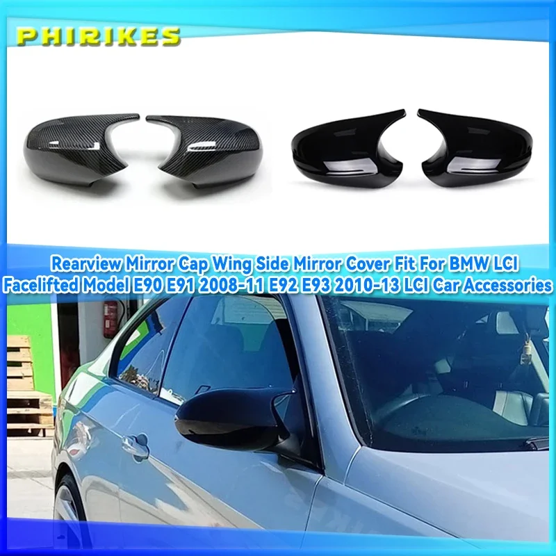 

Mirror Cover E90 Carbon Fiber/ABS Car Rearview Mirror Cap Cover Direct Replace For BMW E90 E91 2008-11 E92 E93 2010-13 LCI