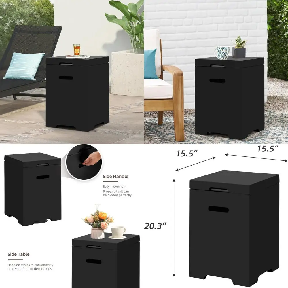 

Крышка бака с пропаном для уличных пожарных столов, стол для скрытия газовых баллонов 15,5 дюймов, идеально подходит для газовых пожарных яб и решеток