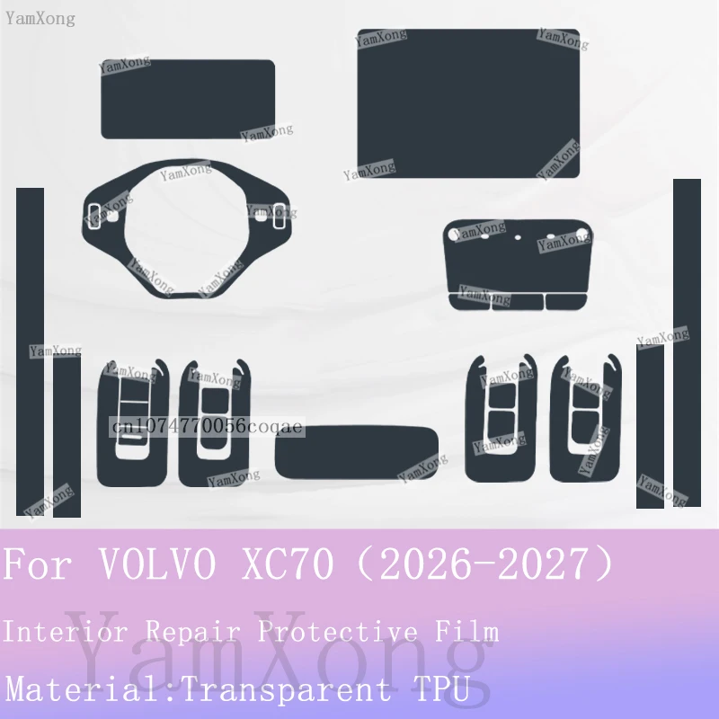 For VOLVO XC70 LED Navigation Speedometer screen Transparent Film interior Kit Protection Sticker Window lift panel scratch Film