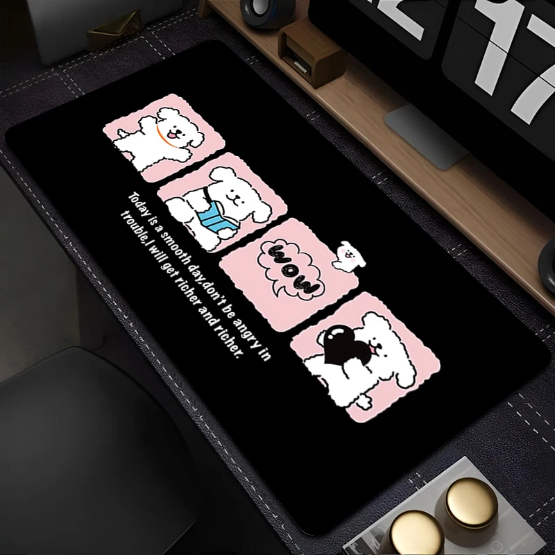 

Mouse Pad PC Accessories Keyboard Pad Office Desk Mat Anti Slip Anime Mousepad Natural Rubber Gaming Ins Style Dog Extended Pad