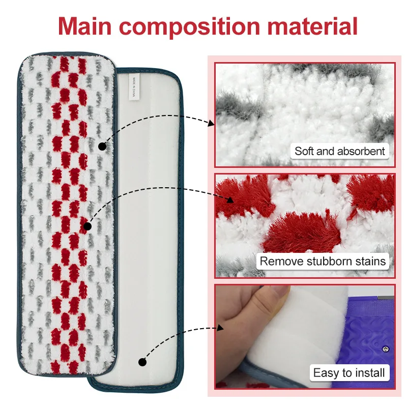 2 opakowania grubsze podkładki Mop z mikrofibry kompatybilne z mopem Swiffer Power do do czyszczenia podłóg, wielokrotnego użytku i zmywalnych podkładek