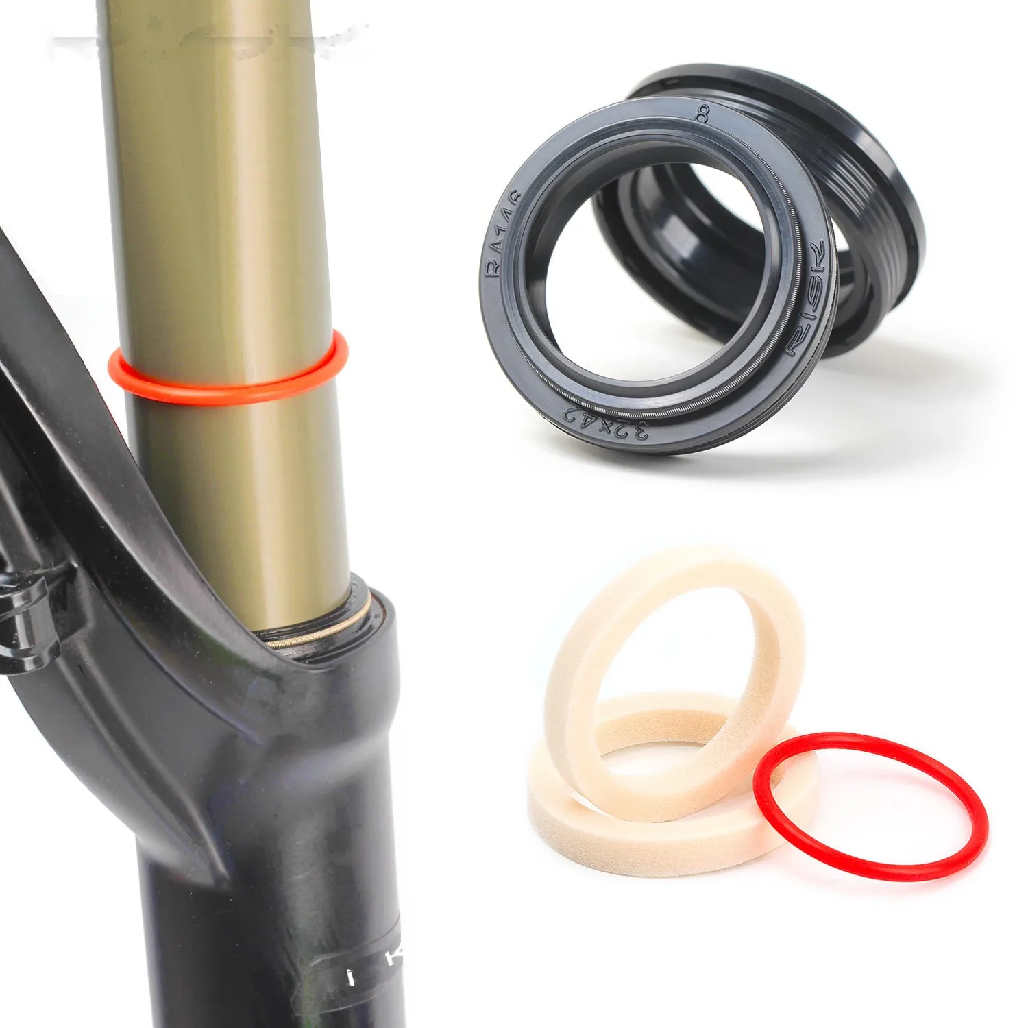 Bicycle Front Fork Dust Seal 32mm 34 35 36mm Dust Seal&Foam Ring for Fox/Rockshox/Magura/X-fusion/Manitou Fork Repair Kits Parts