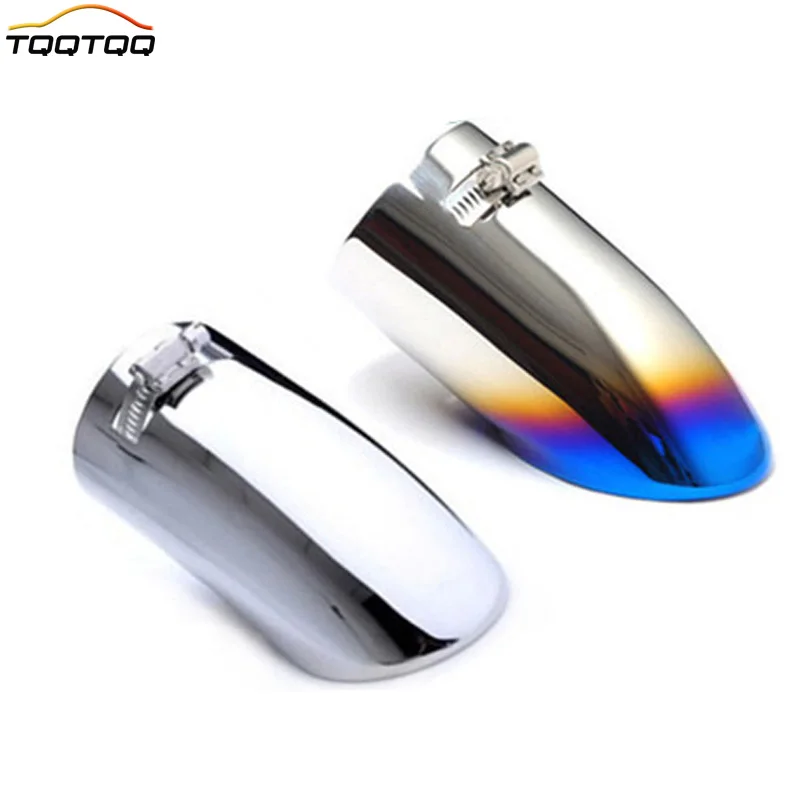 Couvercle de Silencieux Universel en Acier Inoxydable Bleu, Modification de Style de Voiture, 1 Pièce