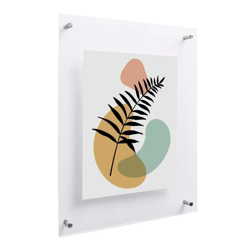 11x14 Floating Acrylic Frame with Wall Mount Hardware Clear Distortion-Free Lightweight Durable Magnetic Double Sided Tape