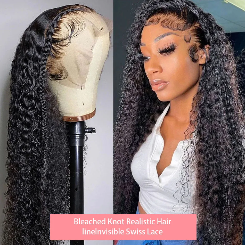 230% الكثافة مجعد موجة عميقة 13x4 الدانتيل الشفاف الجبهة الباروكات البرازيلي 100% الشعر البشري 26 30 بوصة 13x6 الدانتيل إغلاق شعر مستعار أمامي #3