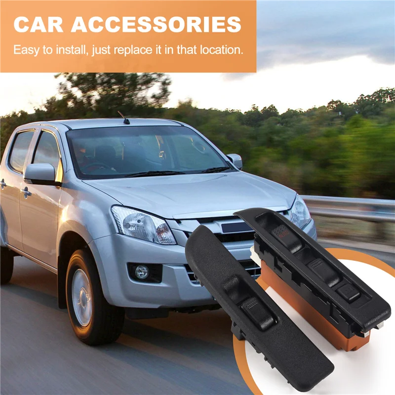 ABNF! 2 قطعة مفتاح نافذة كهربائي أمامي يسار ويمين للسيارة ISUZU NPR66 70PL NKR NQR70 NHR 8973151840 8981472360 98147236-0