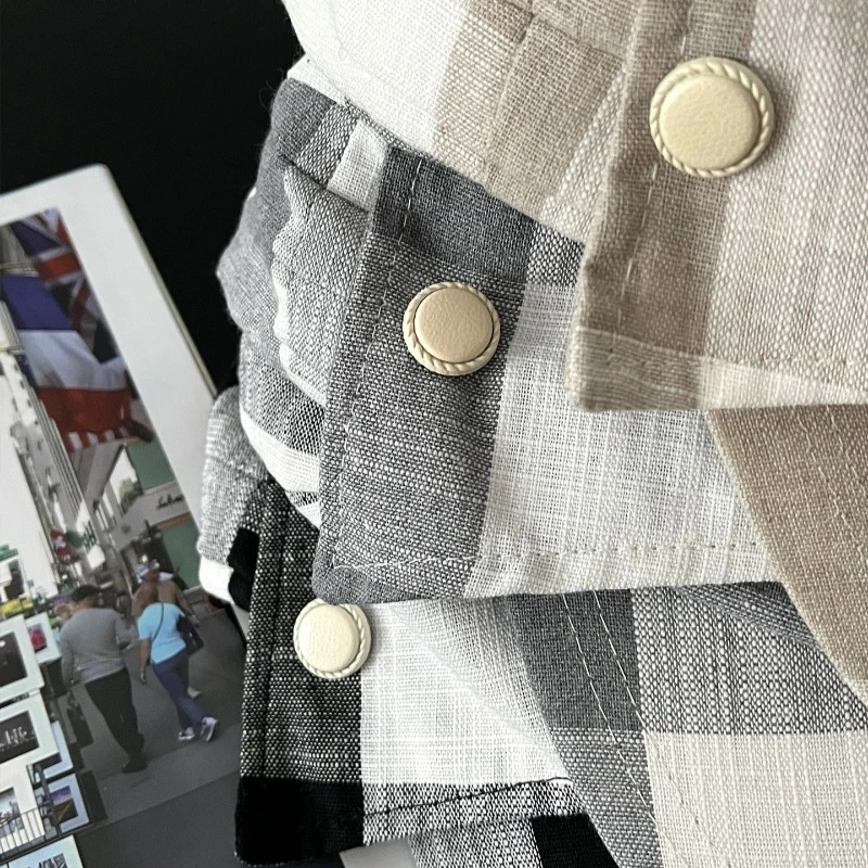 Japanisches Retro-Karo-Muster ​ ​ Schirmmütze für Damen, Frühling und Sommer, leicht und atmungsaktiv, Sonnenschutz, vielseitige Baseballkappe – Detail 5