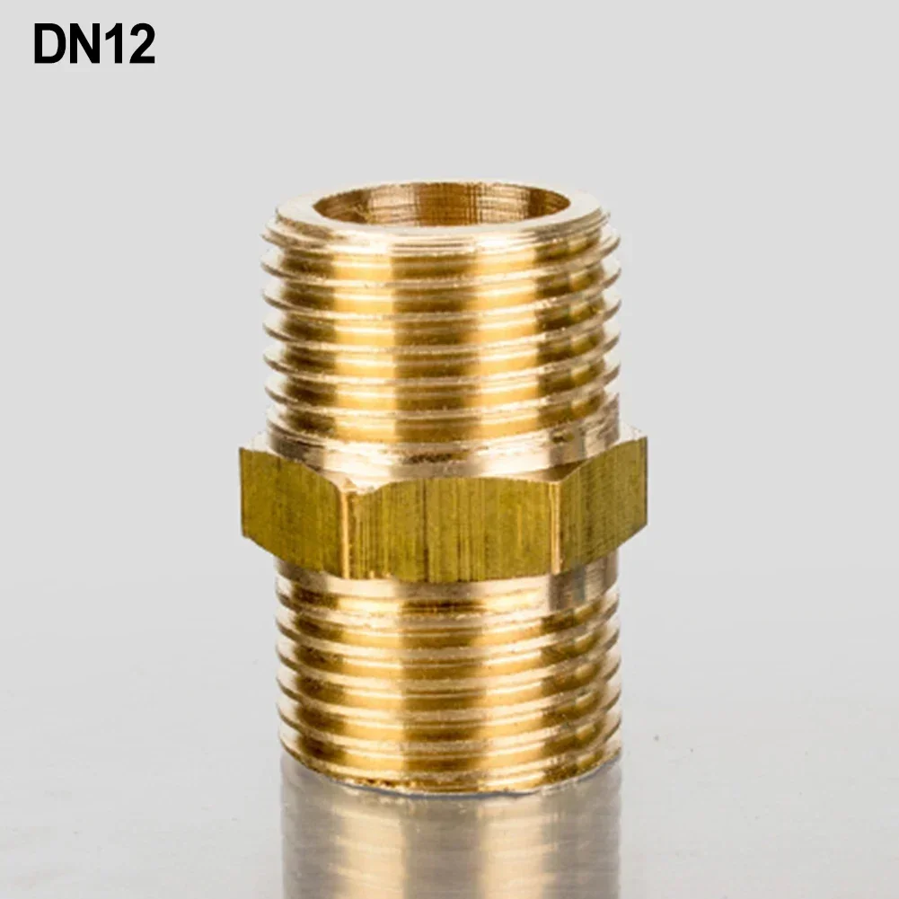 Adaptor pas pipa lurus kuningan DN12- DN20 / 1/2 "-1", segel datar kuningan dobel